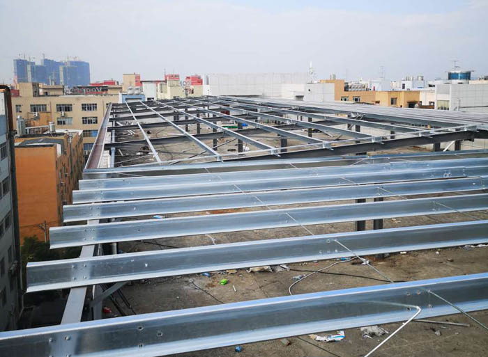 温州钢结构光伏框架雨棚 龙湾工程案例